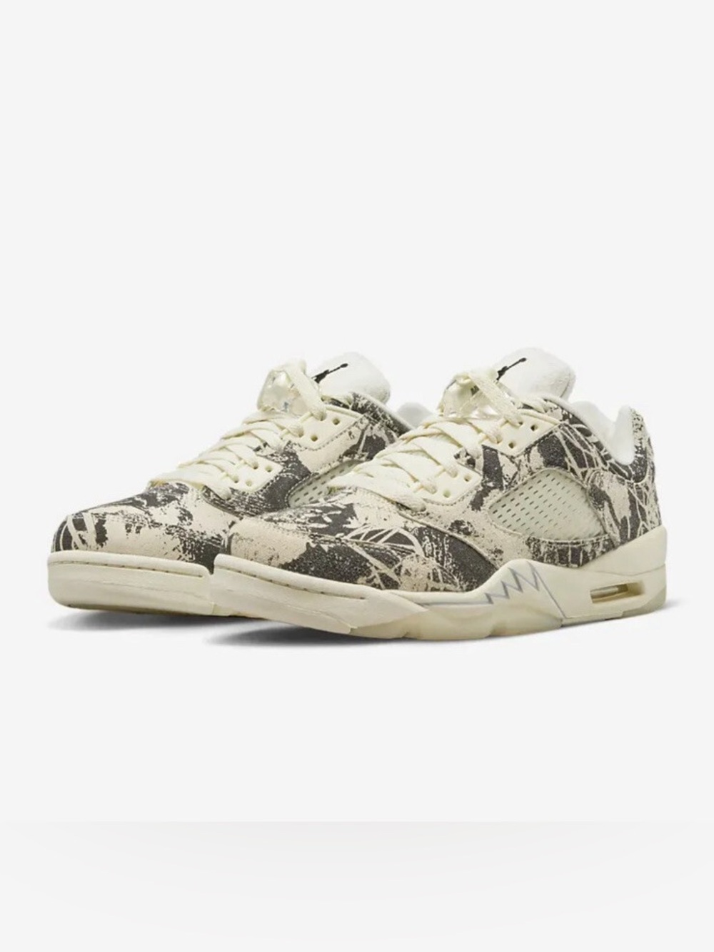NWT Nike Women's Air Jordan 5 Retro Low - Coconut Milk/Black/White